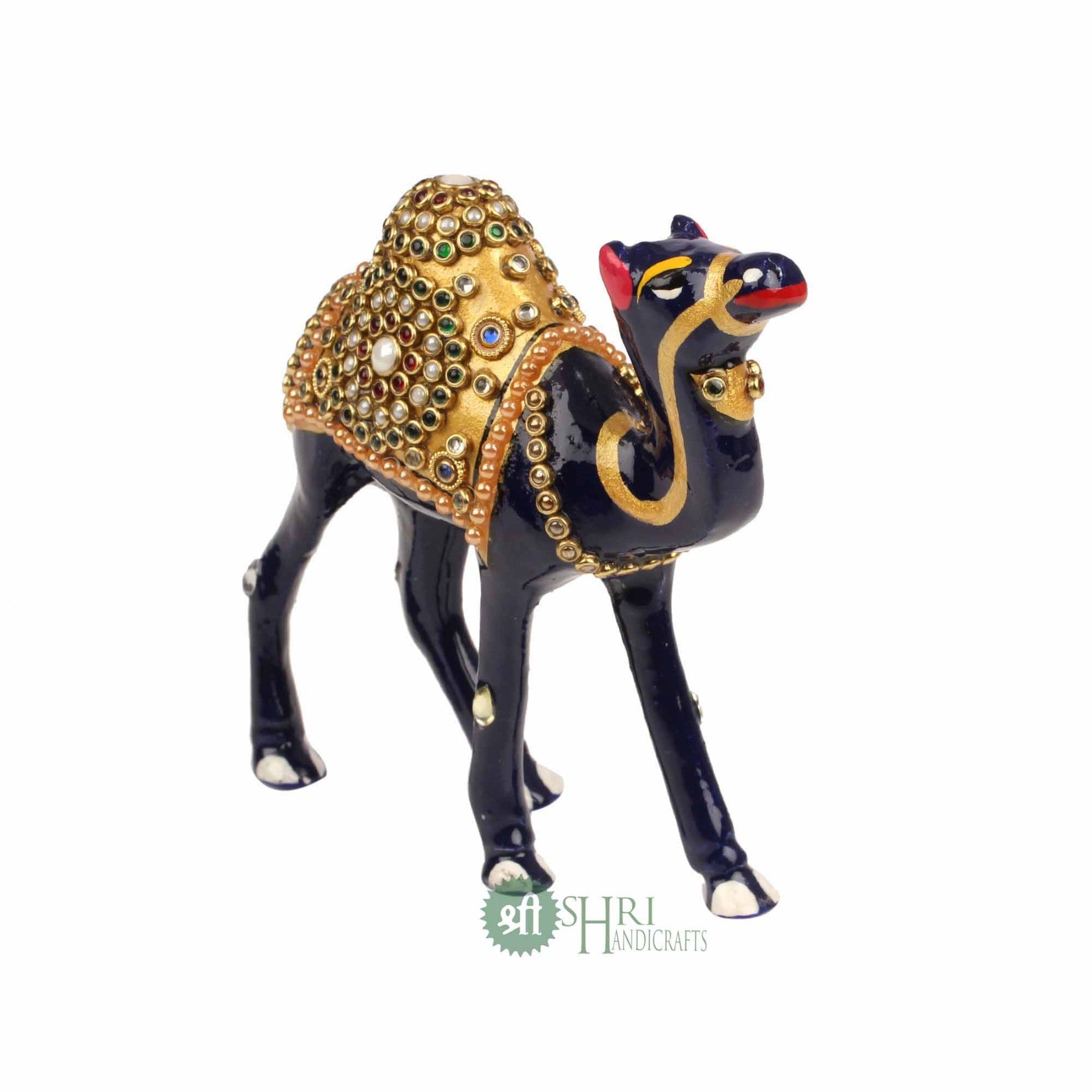 4" METAL CAMEL JEWELLERY STONE PAINTING