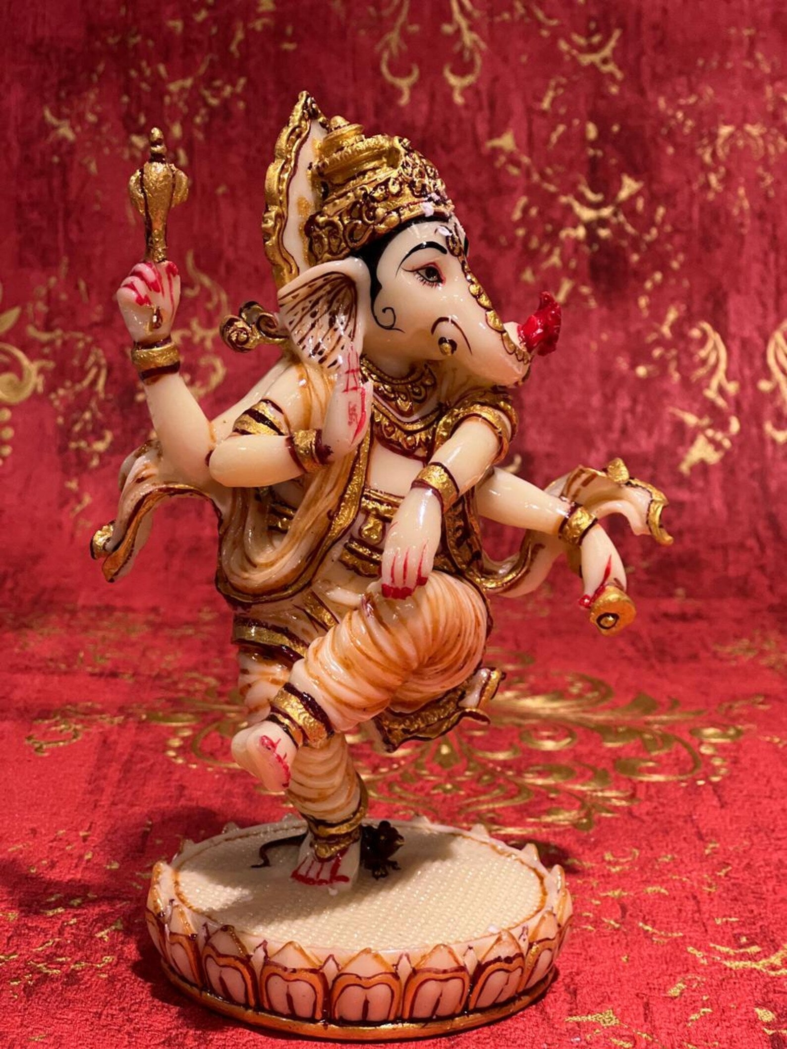 8 Inch Dancing Ganesha Idol