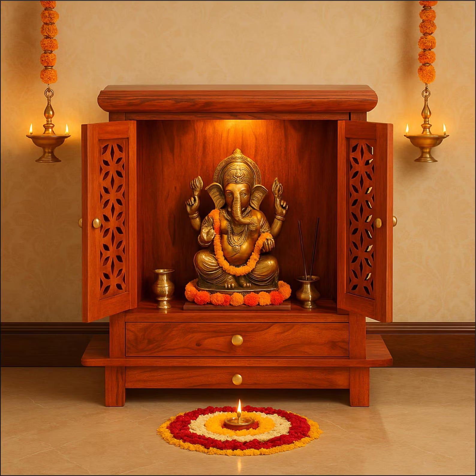 Teakwood mandir Handmade Customizable Home Wooden Temple solid teakwood hand carved unique Large Wooden Mandir All Handcrafted Carving