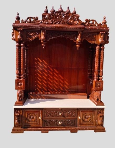 Solid Teak Wood Pooja Temple