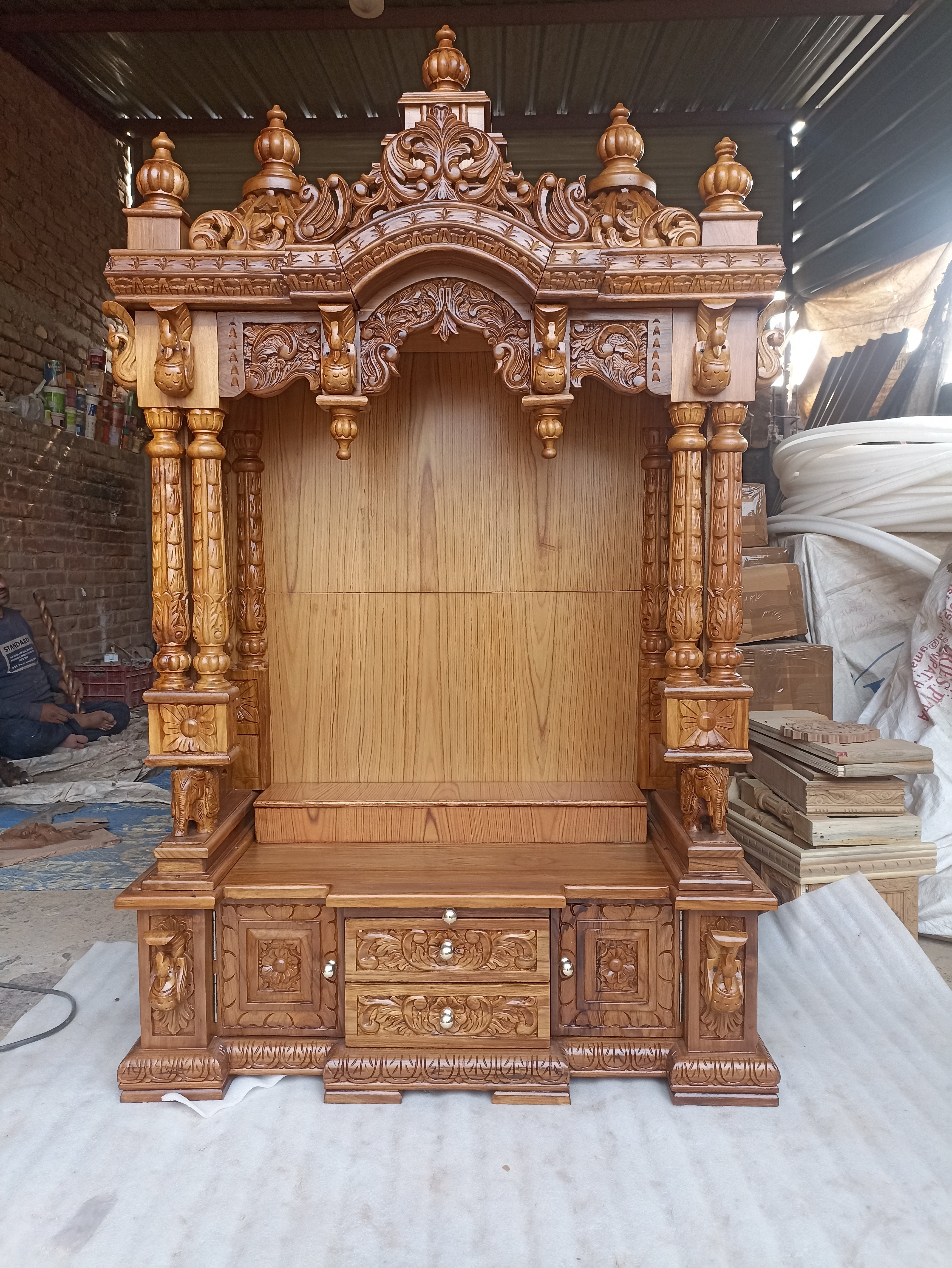 Teak Wooden Temple for Home