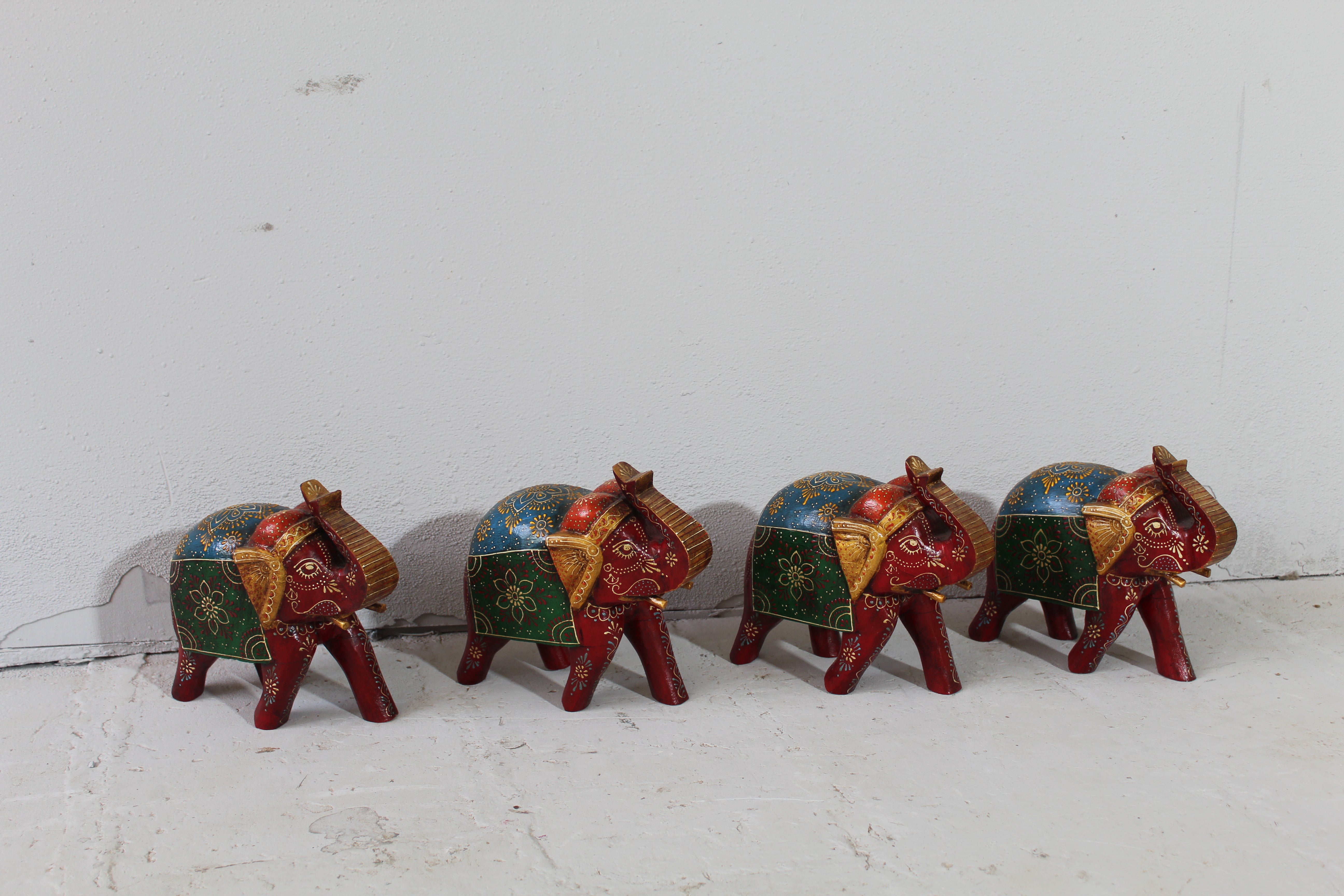 Large Hand-Painted Elephant