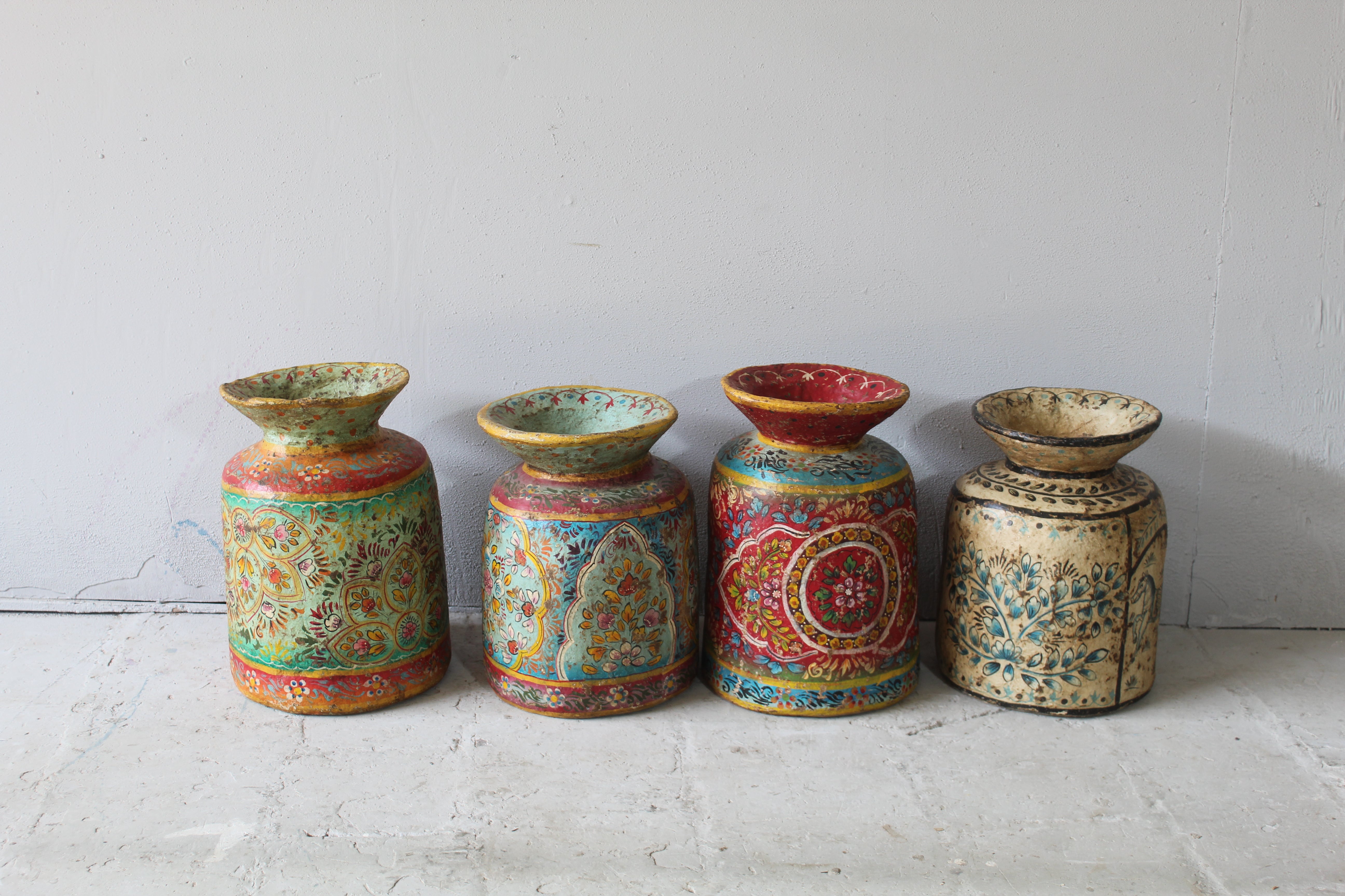 Hand-Painted Paper Mache Pot – Art from Recycled Materials