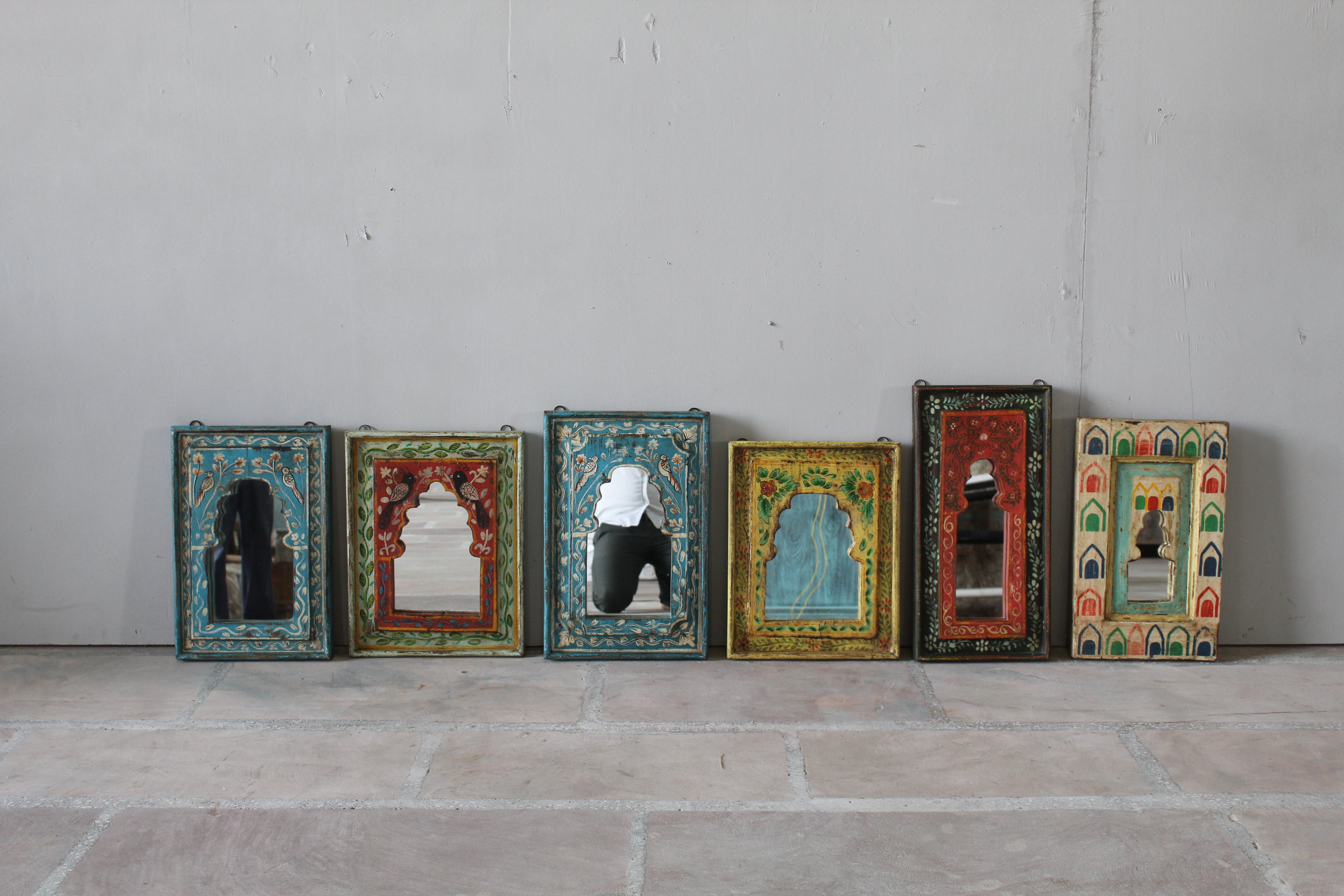 Hand-Painted Mini Vintage Mirror Frame