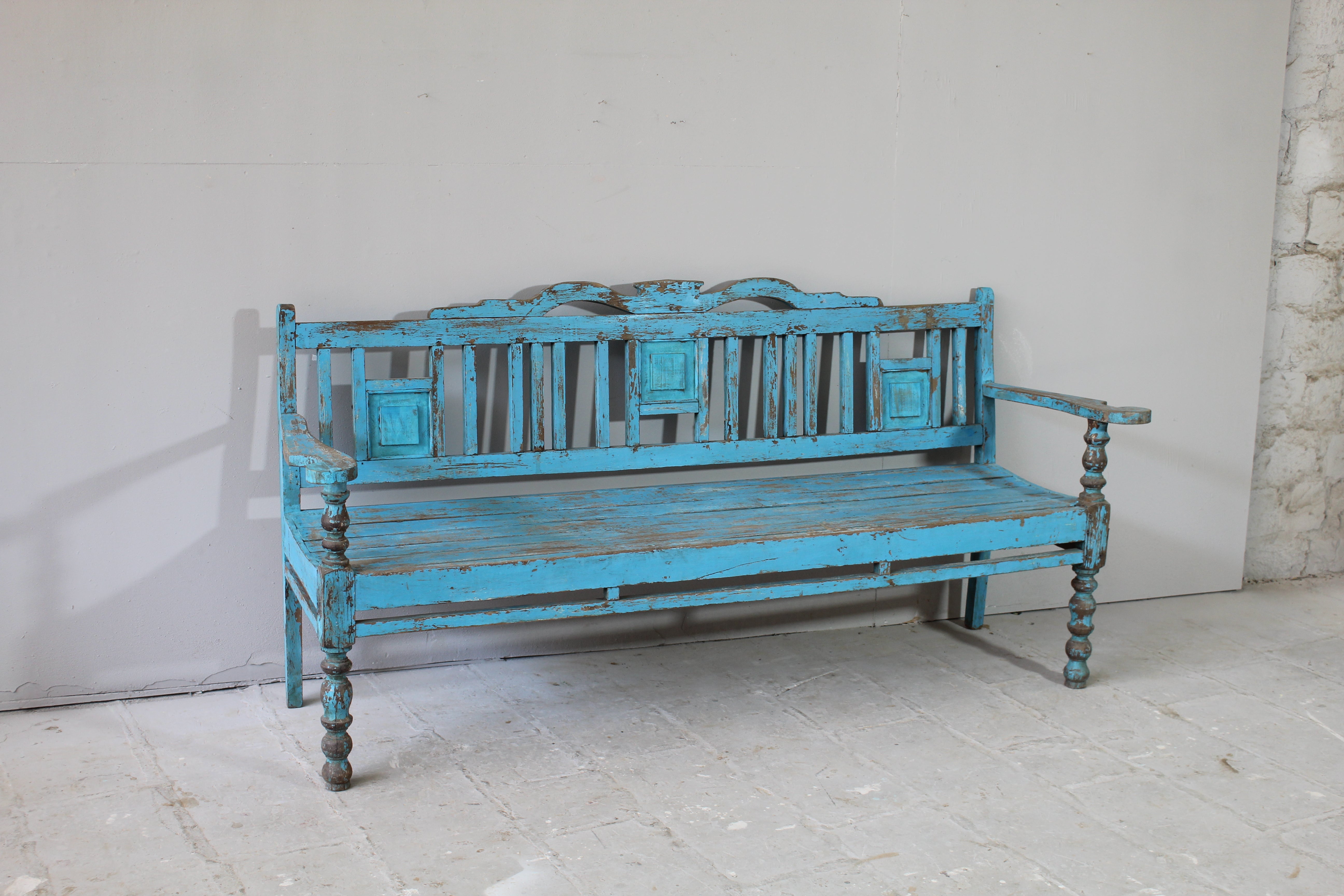 Vintage with a Modern Twist Handcrafted Wooden Bench