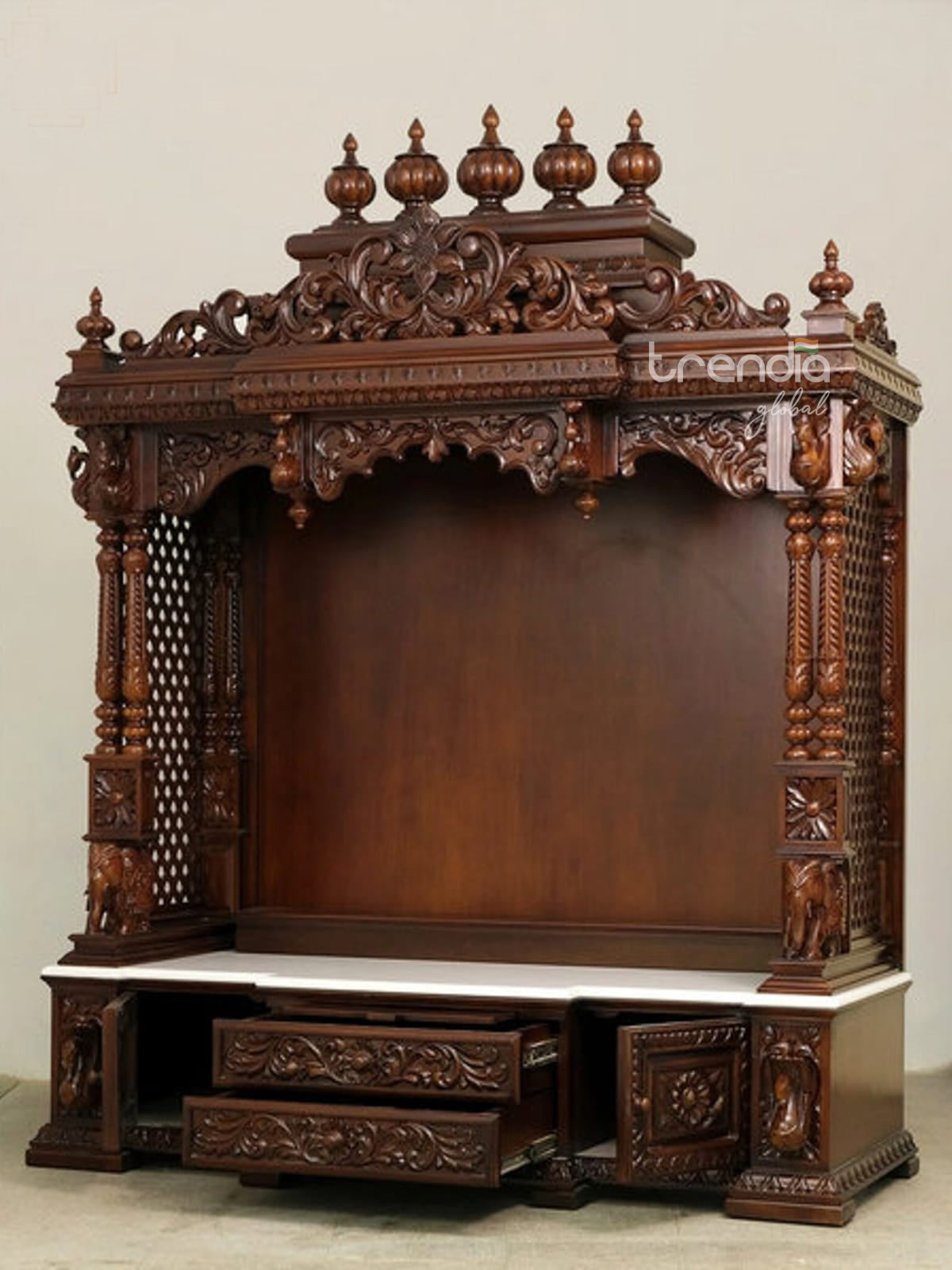 Wooden temple solid Teakwood Handmade Customizable Home Wooden Temple Large Wooden Mandir All Handcrafted Carving Temple Polished Mandir