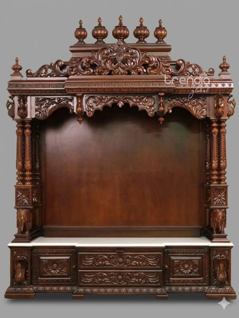 Wooden temple solid Teakwood Handmade Customizable Home Wooden Temple Large Wooden Mandir All Handcrafted Carving Temple Polished Mandir