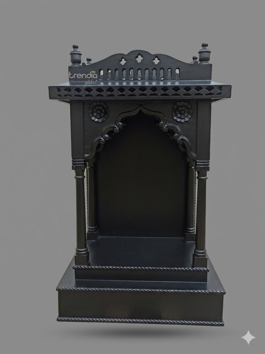 Black Finish Pooja Home Temple