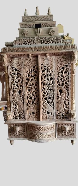 Wooden temple Handmade Customizable Home Wooden Temple solid teakwood hand carved unique Large Wooden Mandir All Handcrafted Carving