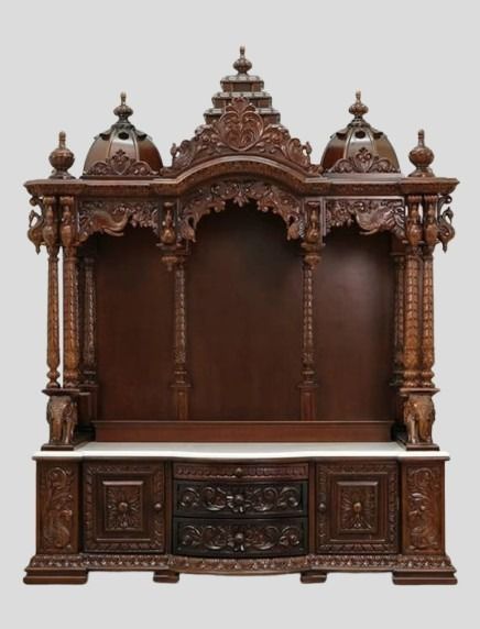 Wooden temple 65" Large solid Teakwood mandir handcarved traditional unique design Handmade Customizable Home Wooden Temple solid teakwood