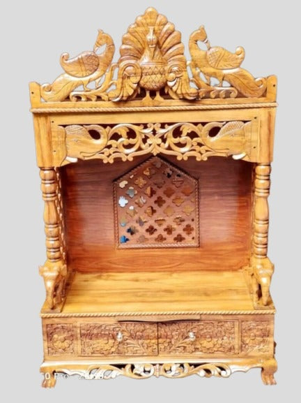 Wooden temple Handmade Customizable Home Wooden Temple solid teakwood hand carved unique Large Wooden Mandir All Handcrafted Carving