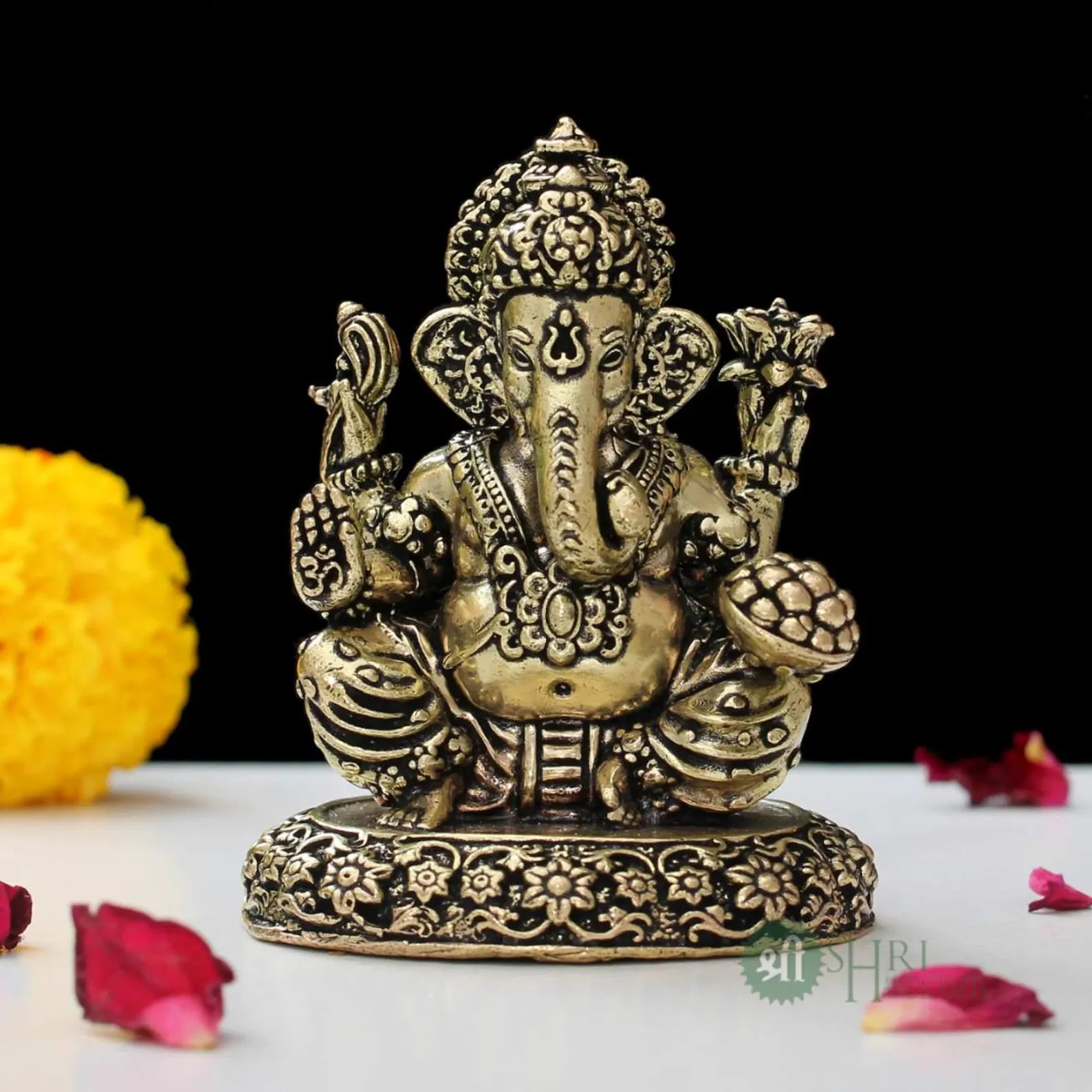 3 Inch Brass Ganesh Idol