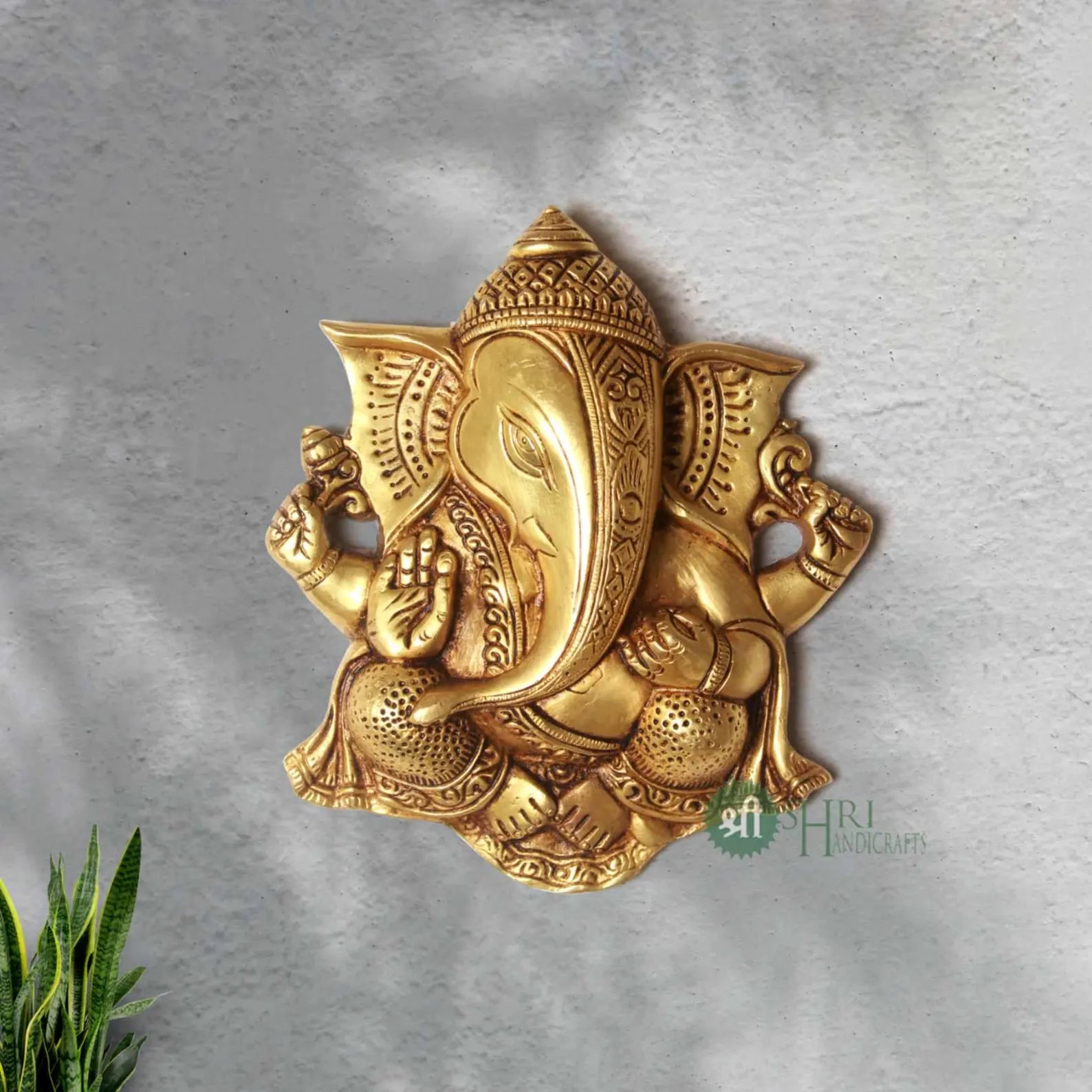 Brass Ganesh Wall Hanging