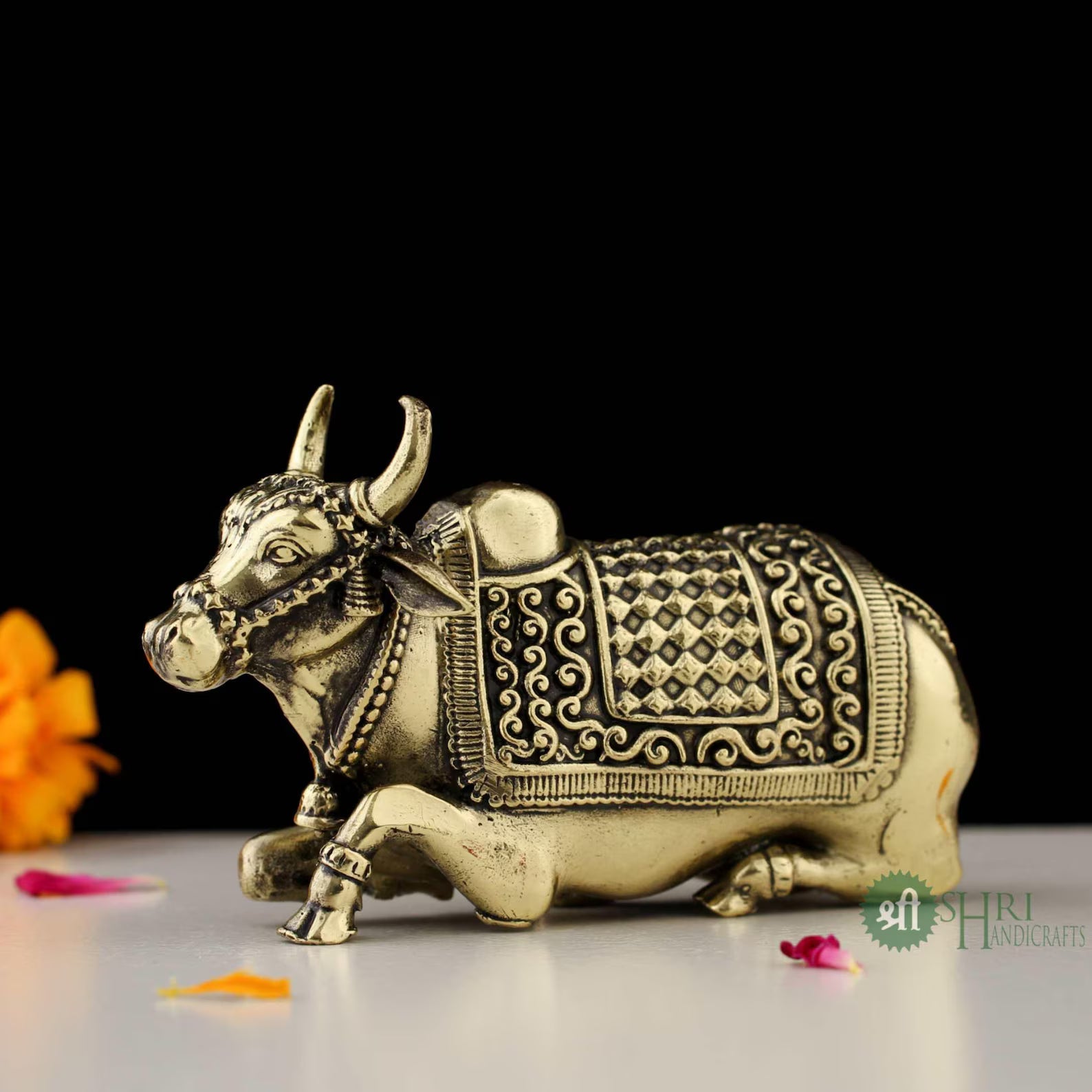 2.5 Inch Brass Nandi Sitting Idol