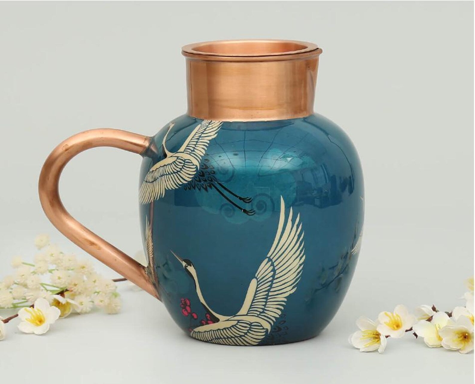 Legend of the Cranes Pure Copper Jug Set