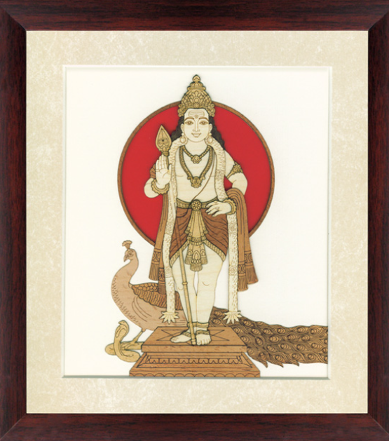 Murugan God Wall Decor Multilayered Wood Work 9x10 Inch By Trendia Decor