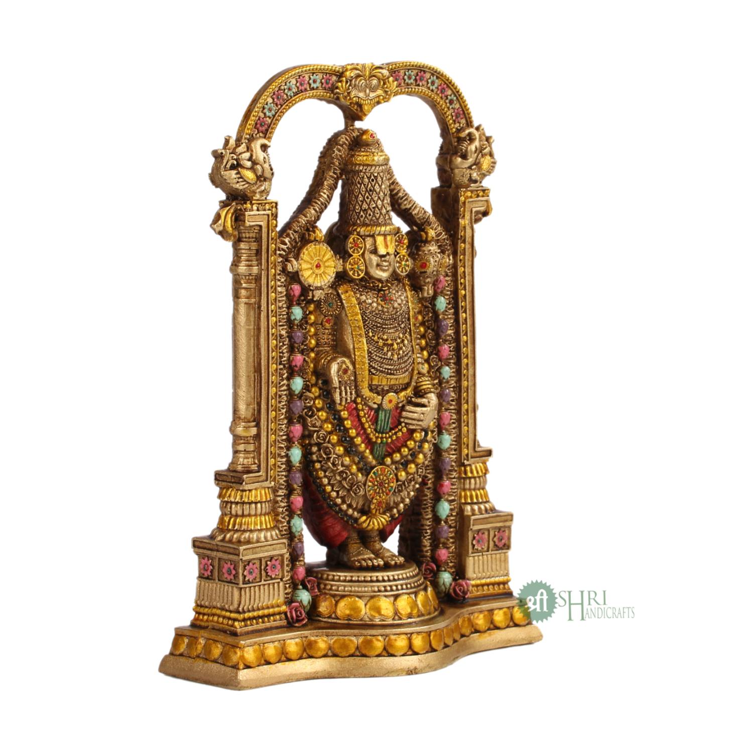 8 Inch Tirupati Balaji Idol – Decorative Lord Venkateswara Statue